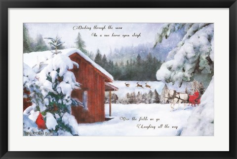 Framed Dashing Through the Snow Print