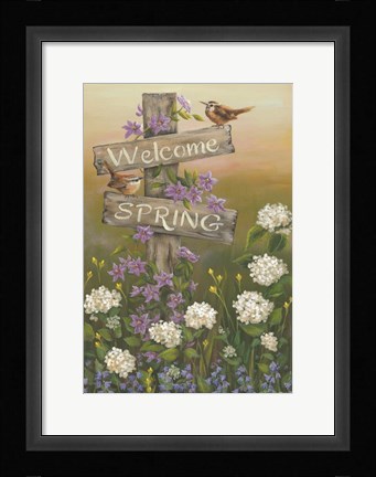 Framed Welcome Spring Print