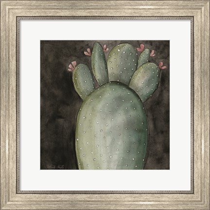 Framed Big Blooming Cactus I Print