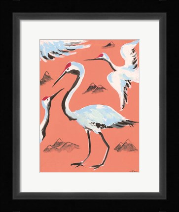 Framed Storks II Print