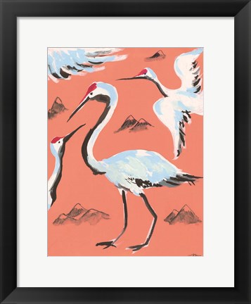 Framed Storks II Print