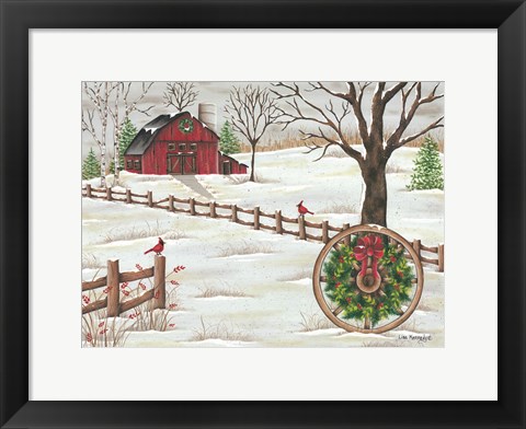 Framed Wagon Wheel Print