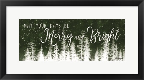 Framed Merry and Bright Print