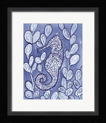 Framed Whimsical Seahorse Print