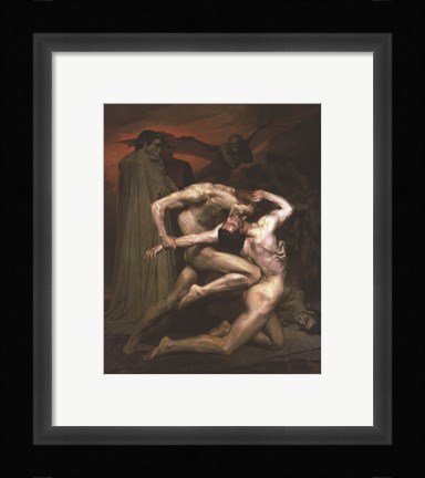 Framed Dante and Virgil in Hell, 1850 Print