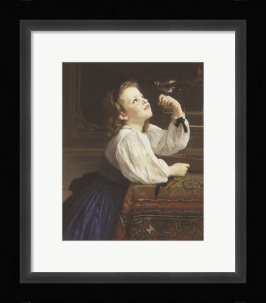 Framed L'Oiseau Cheri, 1867 Print