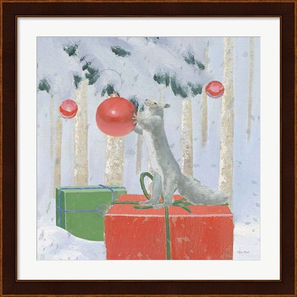 Framed Christmas Critters Bright VII Print