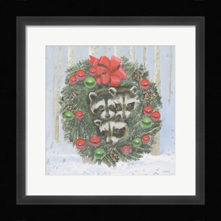 Framed Christmas Critters Bright VI Print