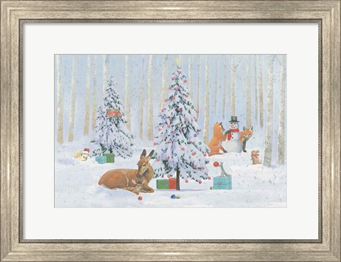 Framed Christmas Critters Bright I Print