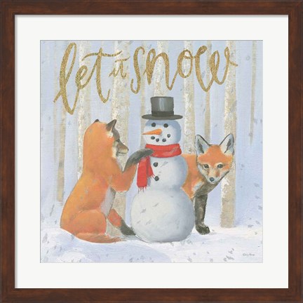 Framed Christmas Critters Bright III Print
