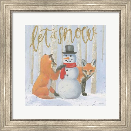 Framed Christmas Critters Bright III Print