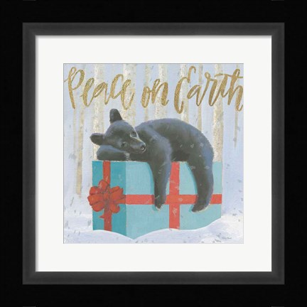 Framed Christmas Critters Bright II Print