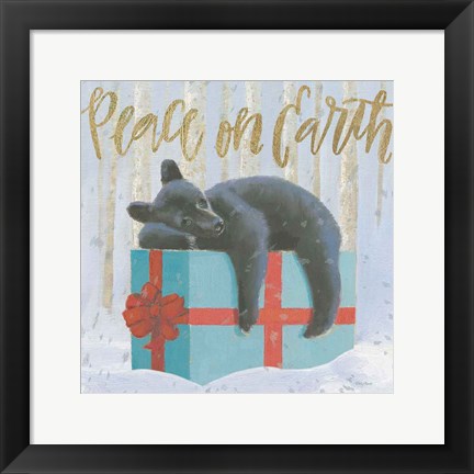 Framed Christmas Critters Bright II Print