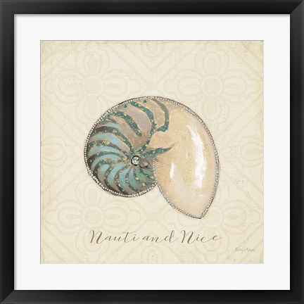 Framed Beach Treasures III Christmas Print