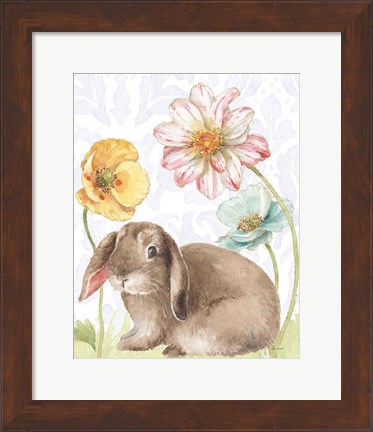 Framed Spring Softies Bunnies III Purple Print
