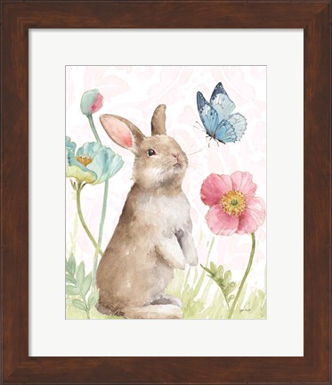 Framed Spring Softies Bunnies  II Pink Print