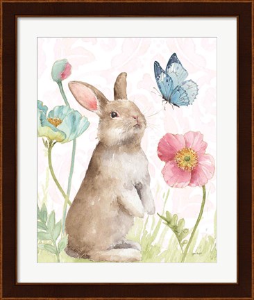 Framed Spring Softies Bunnies  II Pink Print