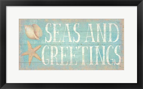 Framed Pastel Coast Greetings Print