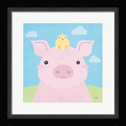 Framed Barn Buddies II Print