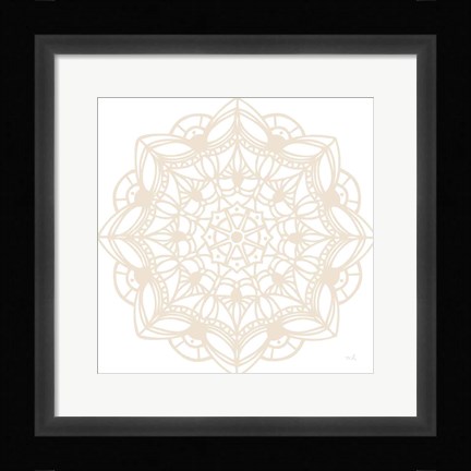 Framed Contemporary Lace Neutral IV Print