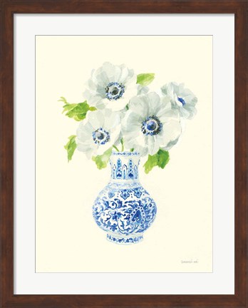 Framed Floral Chinoiserie I Print