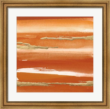 Framed Gilded Mandarin III Burnt Orange Print