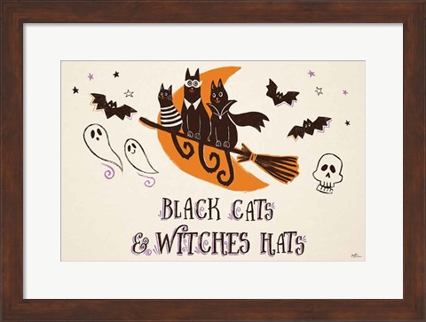 Framed Spooktacular I Witches Hats Print