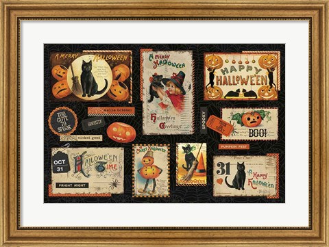 Framed Halloween Nostalgia I Print