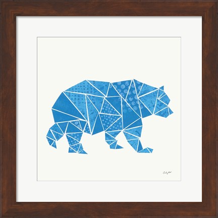 Framed Geometric Animal I Print