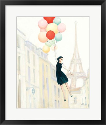 Framed Aloft In Paris II Print