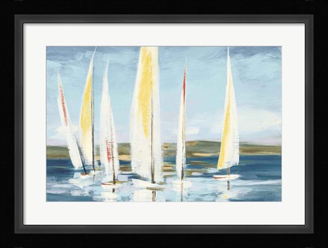 Framed Horizon with Red Print