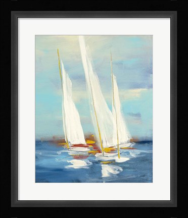 Framed Summer Regatta III Red Yellow Print