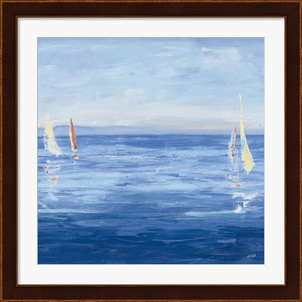 Framed Open Sail with Red Crop Print