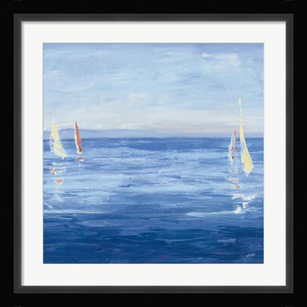 Framed Open Sail with Red Crop Print