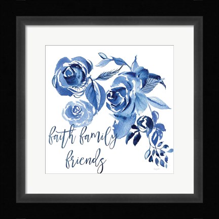 Framed Delft Delight IV Faith Print