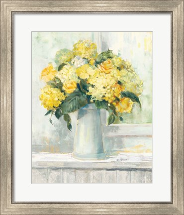 Framed Endless Summer Bouquet I Yellow Print