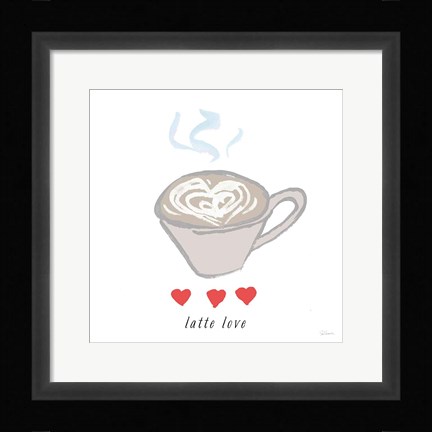Framed Latte Love Print