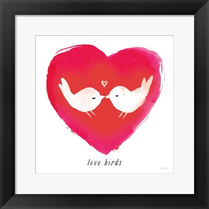 Framed Love Birds Print