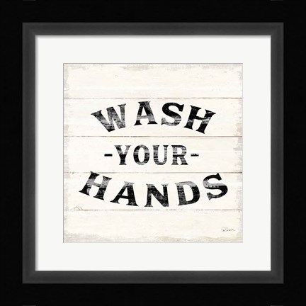 Framed Shiplap Bath IV Print