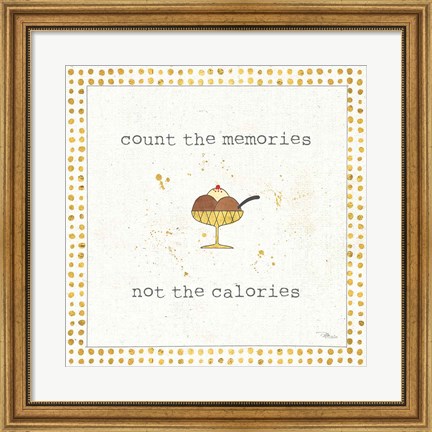 Framed Calorie Cuties VI Dot Border Print
