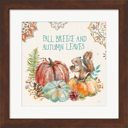 Framed Autumn Friends IV Print