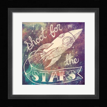 Framed Universe Galaxy Shoot For the Stars Print