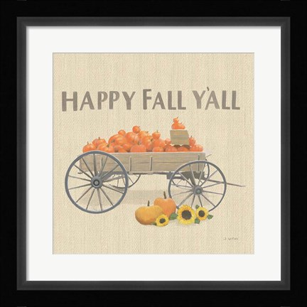 Framed Heartland Harvest Moments IV Happy Fall Print