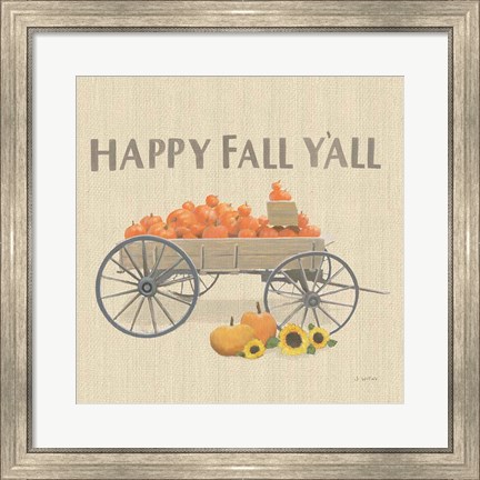 Framed Heartland Harvest Moments IV Happy Fall Print