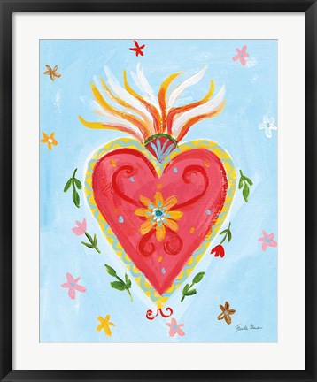 Framed Frida&#39;s Heart I Print