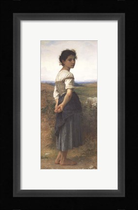 Framed Young Shepherdess, 1885 Print