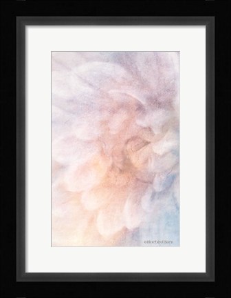 Framed Soft Dahlia Pastel Blue Lilac Print
