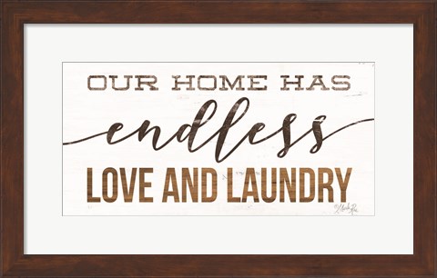 Framed Endless Love and Laundry Print