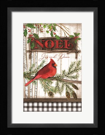 Framed Noel Cardinal Print