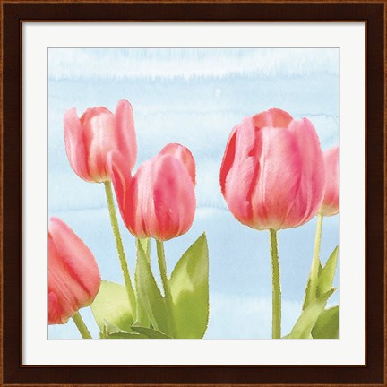 Framed Fresh Spring Tulips I Print